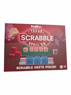 Hasbro FanRoll Scrabble Texas Spell ‘Em Game NWT